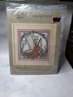Candamar Something Special Needlepoint Kit Musical Instruments 30581 Vintage